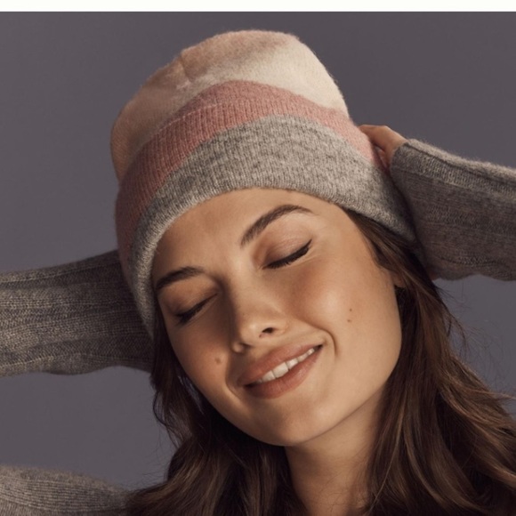 Anthropologie Maeve color block beanie hat new with tags